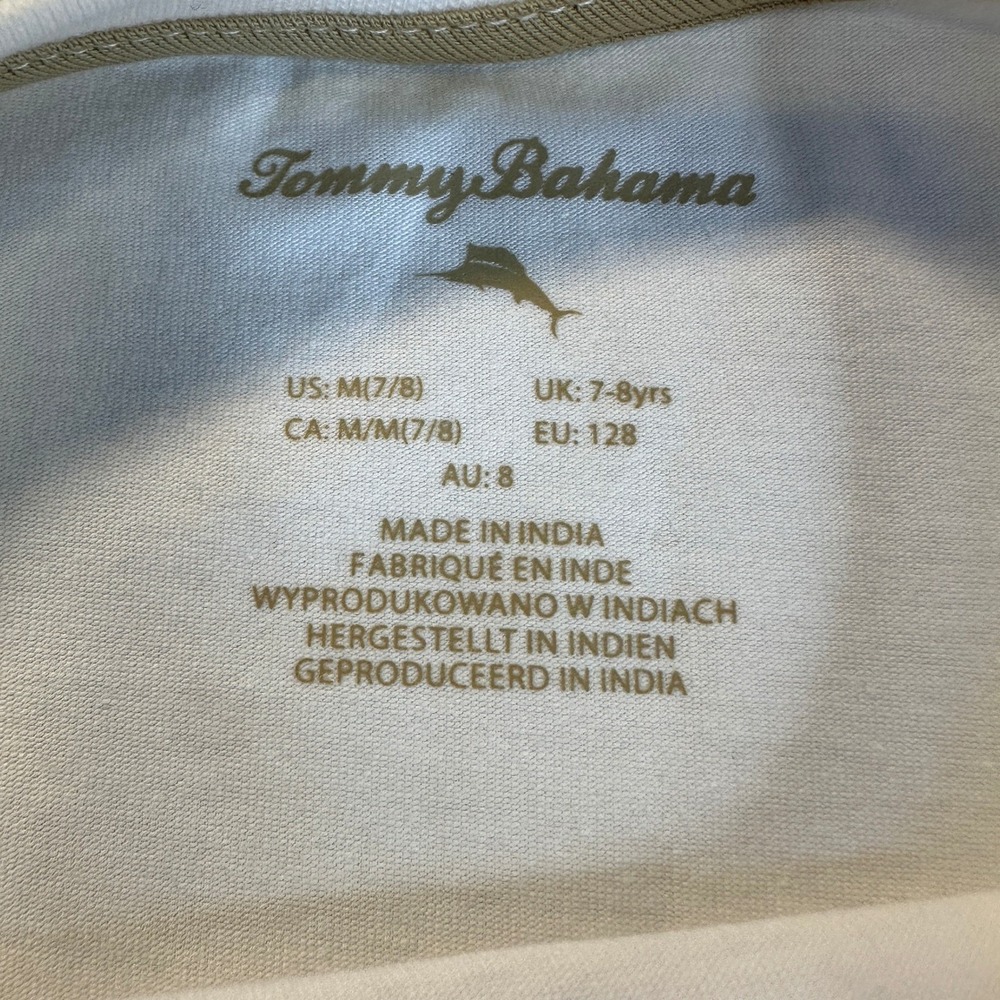 NEW Tommy Bahama Kids White Cupid T-Rex Heart LS Dinosaur Graphic Tee Size M 7/8 - Picture 4 of 12